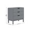 Emma and Oliver Samuel Kids Triple-Drawer Dresser with Solid Wood Frame, Chest of Drawers for Kids Bedroom
